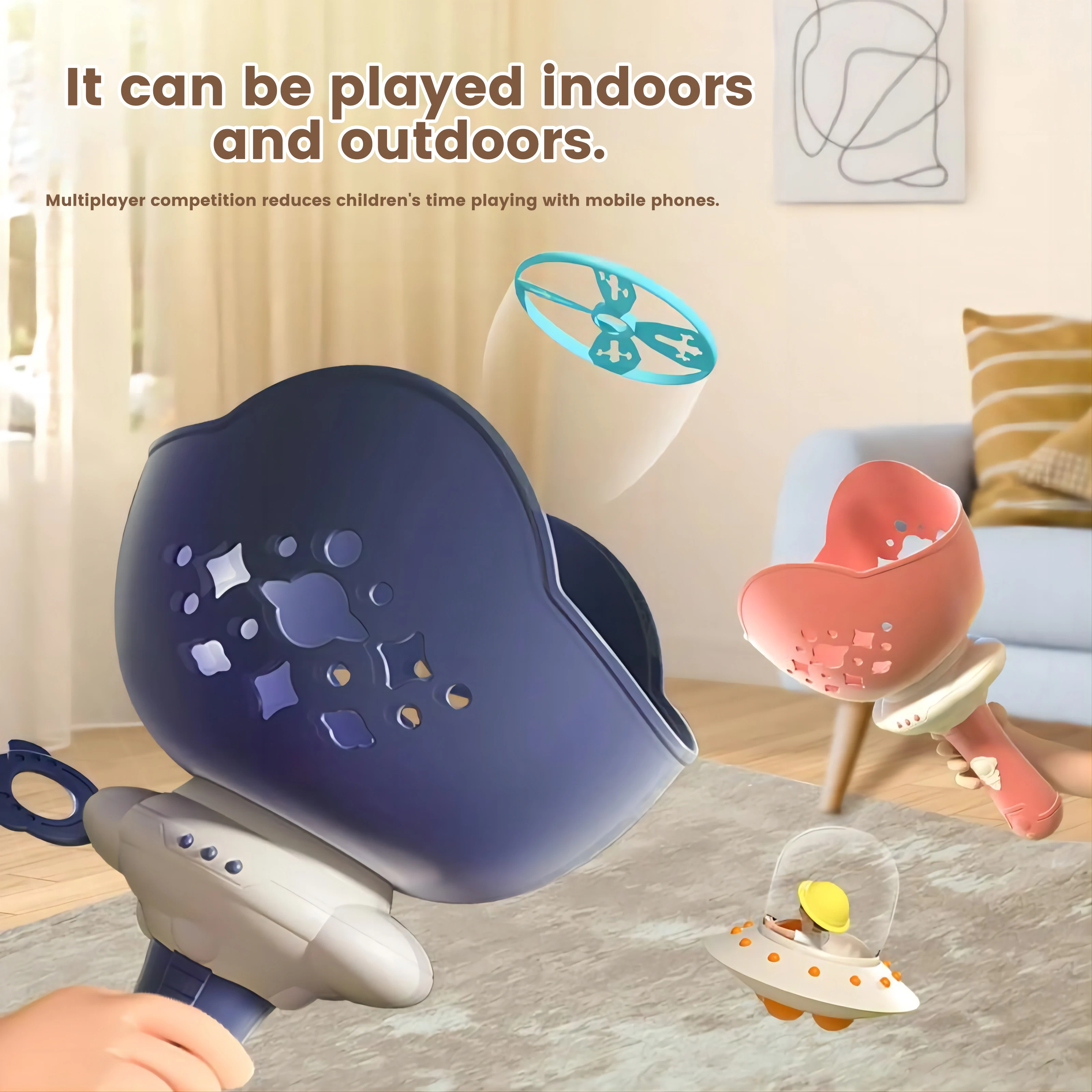 Zabawka wyrzutnia rakiet UFO, sprzęt sportowy dla dzieci, zabawna gra wyrzutnia UFO, pudełko na prezent urodzinowy dla dzieci