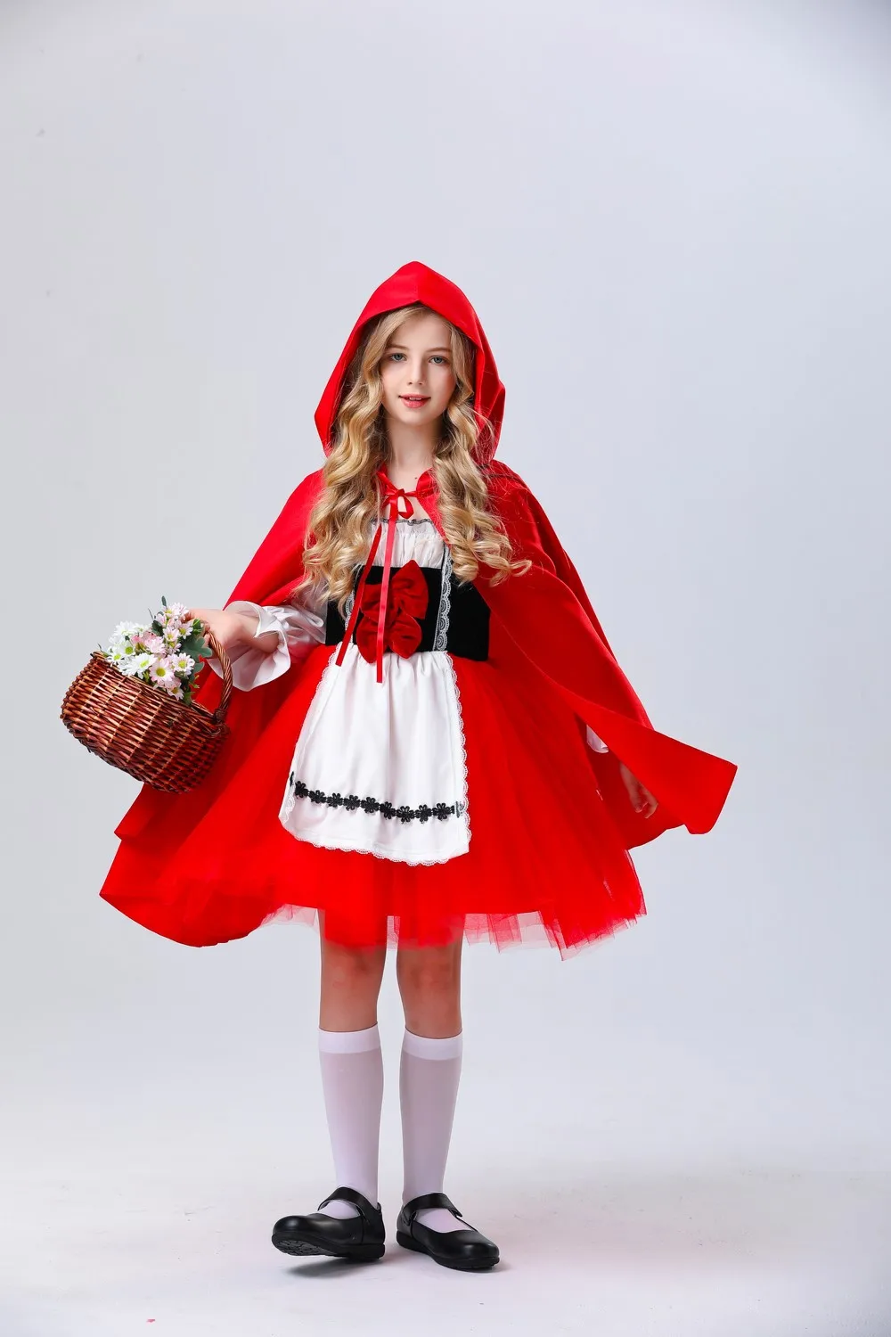 Disfraz de Caperucita roja para niños, disfraz de Cosplay para Halloween