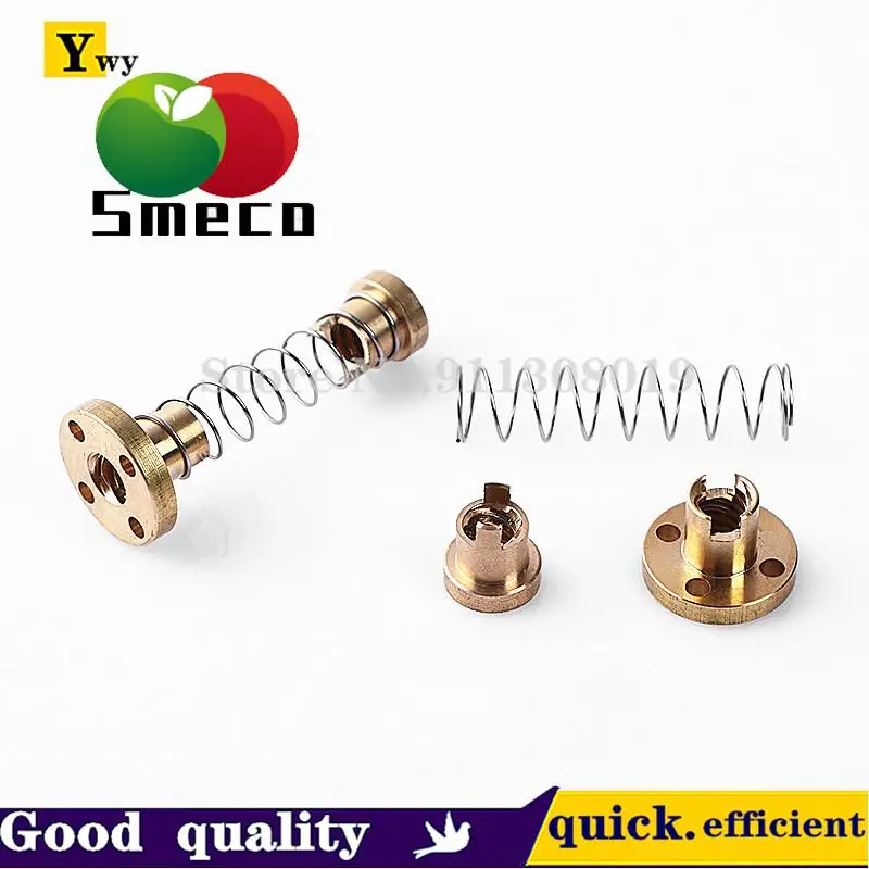 3D printer accessories T8 screw nut copper anti-clearance anti-backlash nut trapezoidal stainless steel screw report