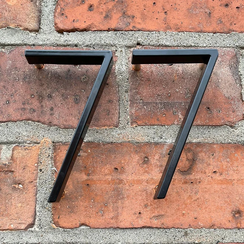 Numéro de maison flottant pour l'extérieur, 1 pièce, 125mm, 5 pouces, lettres en alliage de Zinc noir, numéros de porte d'appartement, boîte aux lettres, panneau d'adresse # 0-9