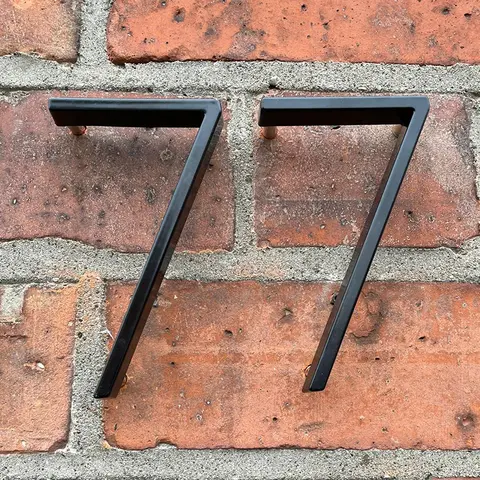 1pc 125mm Floating House Number Outdoor 5 inch Black Zinc Alloy Letter Apartment Door Numbers Mailbox Address Sign #0-9
