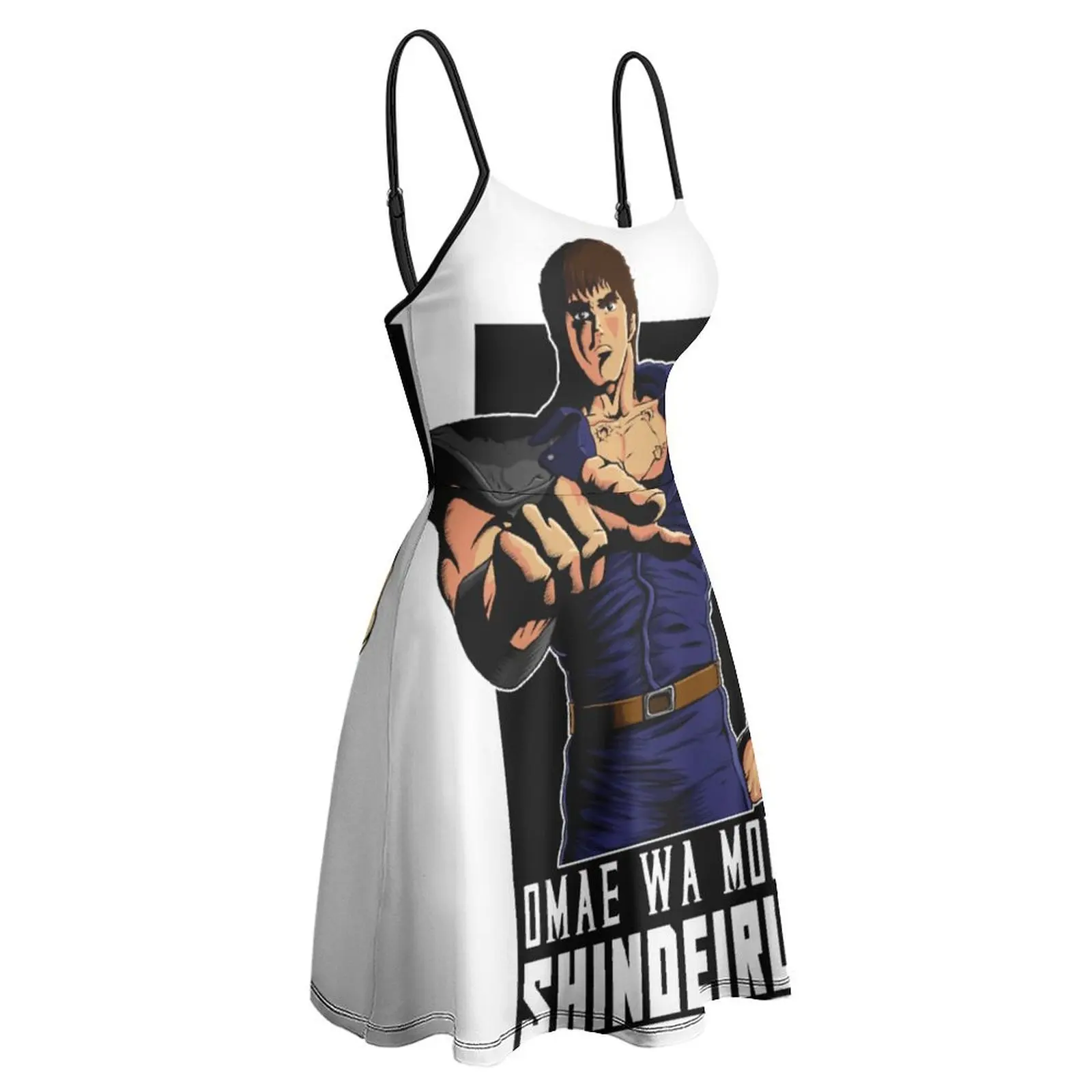 Omae Wa Mou Shinteiru Sling Dress para mulheres, Premium Scoop para Y Graphic, vestido sexy vintage, vestidos engraçados para festas novidade