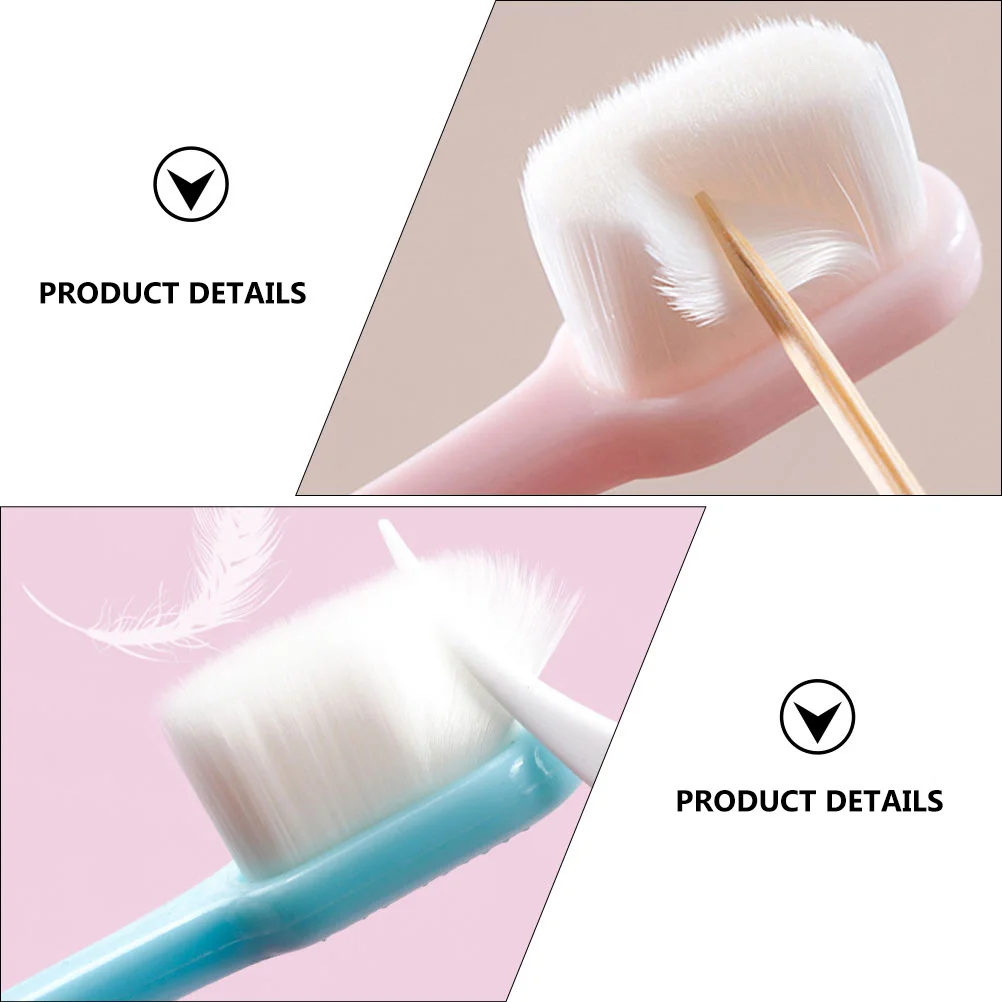4 قطعة فرشاة أسنان ذات شعيرات ناعمة الكبار المحمولة النمط الياباني فرشاة تنظيف الأسنان للرجال النساء العناية الشخصية شعيرات فرشاة الأسنان #3