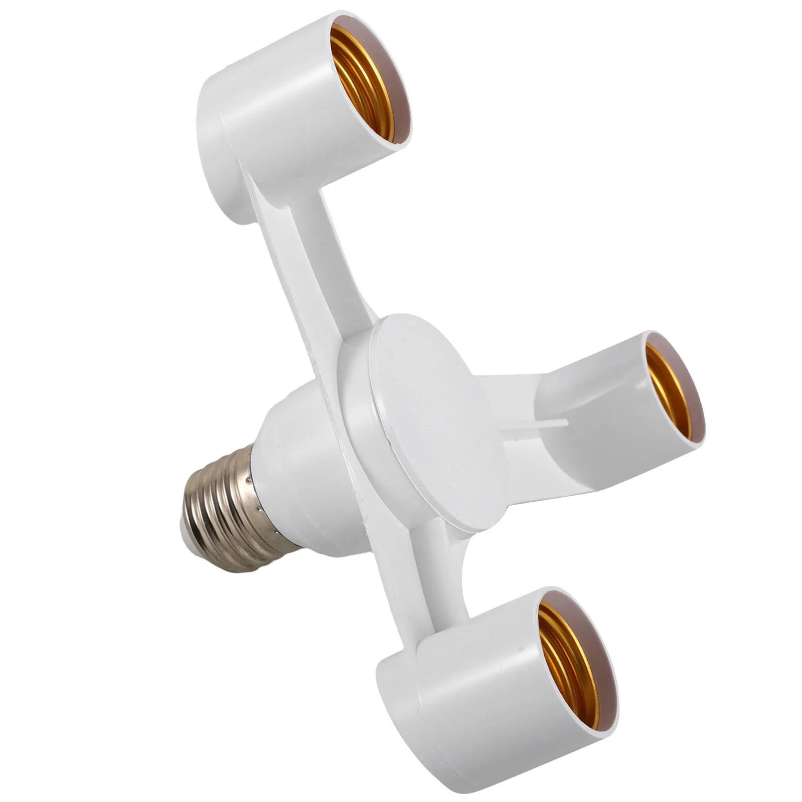 

E27 Light Socket Splitter 3 in 1 Lamp Holder Converter Pbt Shell Quick Install DIY Friendly Bulb Adapter for Living Room Garage