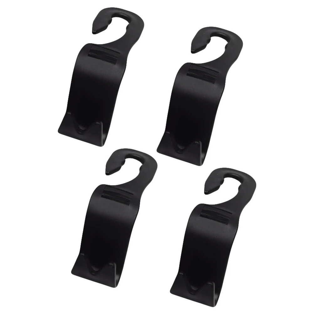 

4pcs Car Hooks Seat Headrest Hangers Storage PP Material Smooth Non Scratch Rear Car Accessories Organizer For Handbags Clothes