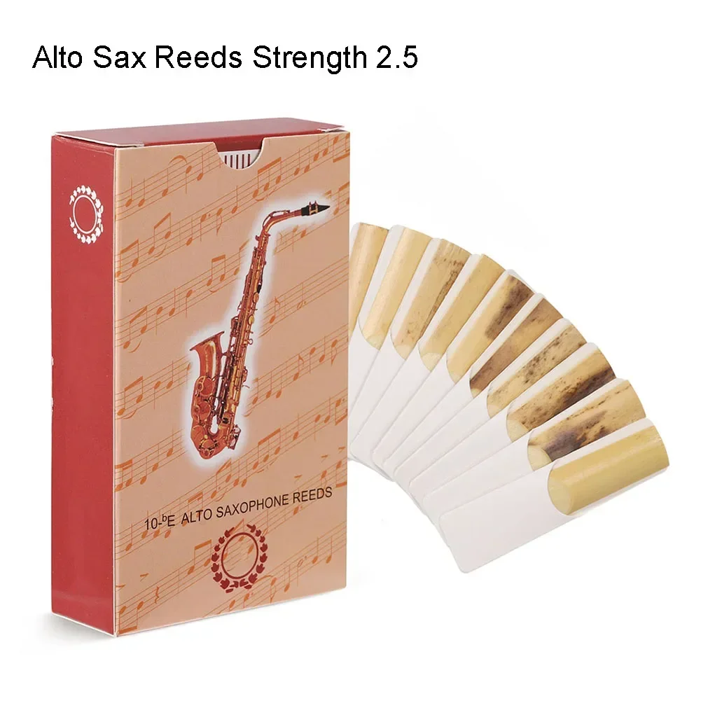 10 PCS Alto Sax Reeds Strength 2.5 Tenor Soprano Alto Saxophone Reeds Instrument Clarinet Accessories