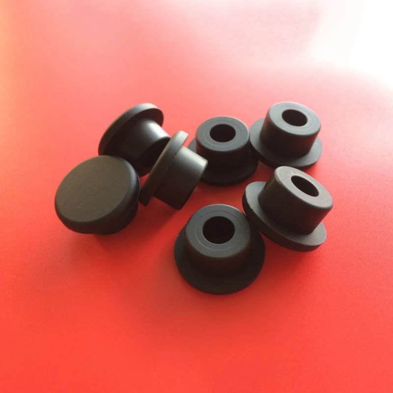 Picture 3: 1-10pcs Black T-type with Hole Silicone Rubber Plug Food Grade Rubber Stopper Sealing Plug Dustproof Rubber Cap A=∮15.5~201.5mm