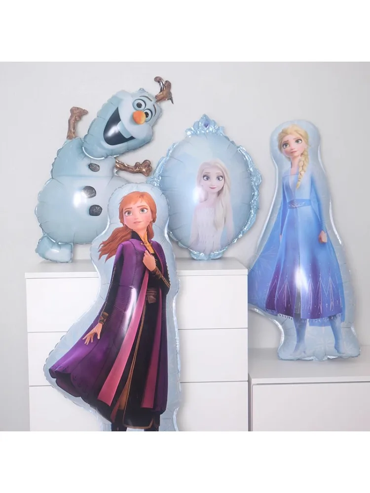 Ballon de décoration en aluminium pour fête la reine des neiges, Super grand ballon Elsa Anna Olaf, décoration et fournitures pour fête d'anniversaire pour enfants