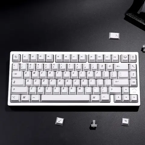 148 Keys Minimalist White Keycaps PBT Cherry Profile Dye Sublimation Keycaps For Apple MAC Mechanical Gaming Keyboard Keycaps