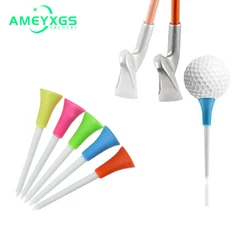 Durável Plástico Golf Tees, Borracha Almofada Top, Bola Titular, Mix Cores, Acessórios, 83mm, 100Pcs