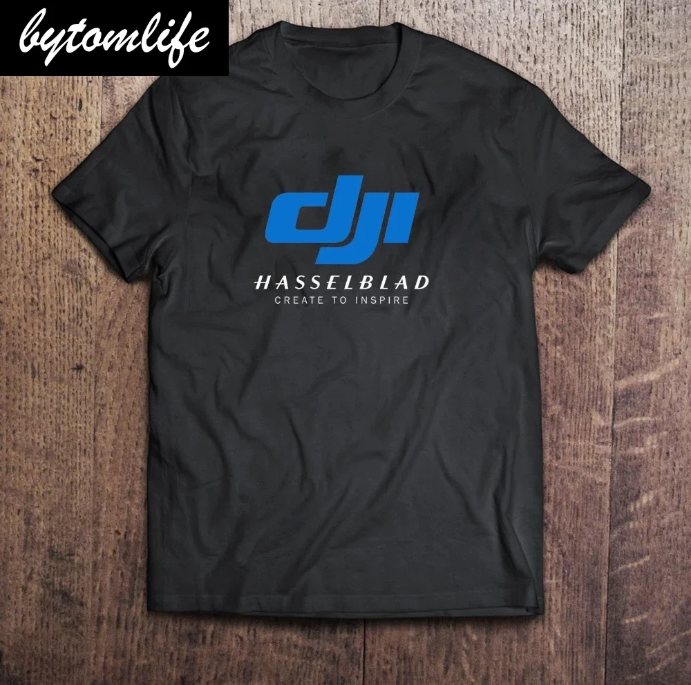 

2025 New Arrival Men T Shirt New Black T-shirt DJI Hasselblad Camera Drones Photography Mens Tshirt S to 3XL Tee shirt printing