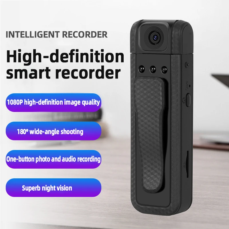 

Мини-камера Full HD 1080p с Wi-Fi, для активного отдыха и спорта, видеокамера с ночным видением, с креплением на заднюю панель, камера с поворотным объективом на 180 градусов