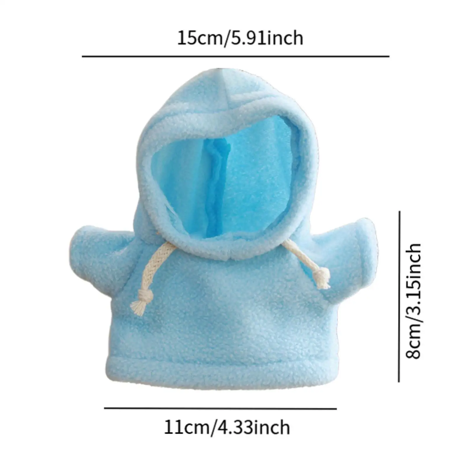 Sweat à capuche en peluche beurre pour enfants, vêtements mignons, accessoires photo, cadeaux, 20cm