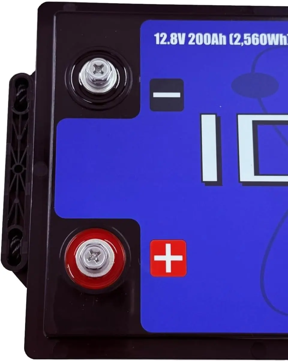 Baterai Siklus Dalam Lithium 12V 200Ah LiFePO4 (Tanpa Bluetooth) - Sempurna untuk Perahu Bass, Motor Trolling, Penyimpanan Energi Surya, RV