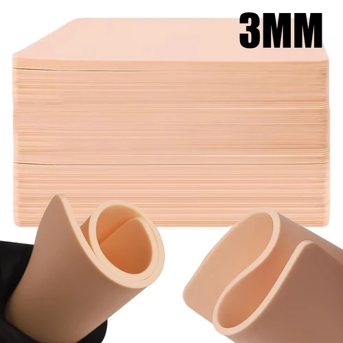 Piel de práctica de tatuaje de 3MM, piel falsa de silicona, cuero sintético de doble cara, maquillaje permanente, tatuaje, piel de entrenamiento para principiantes