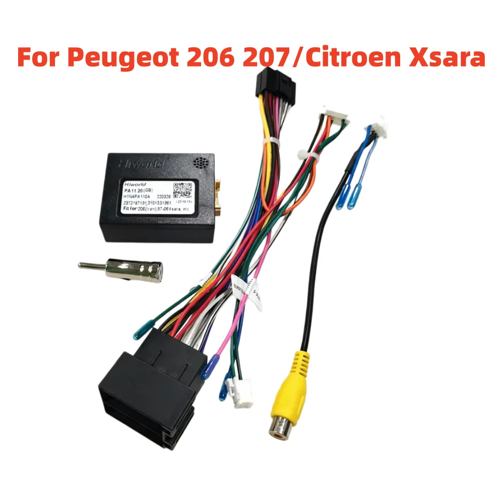 Adaptador de cableado para coche, decodificador Canbus, SWC Plug&Play, cable de 16 pines para radio Android, para Peugeot 206 307 207 405/Citroën Xsara