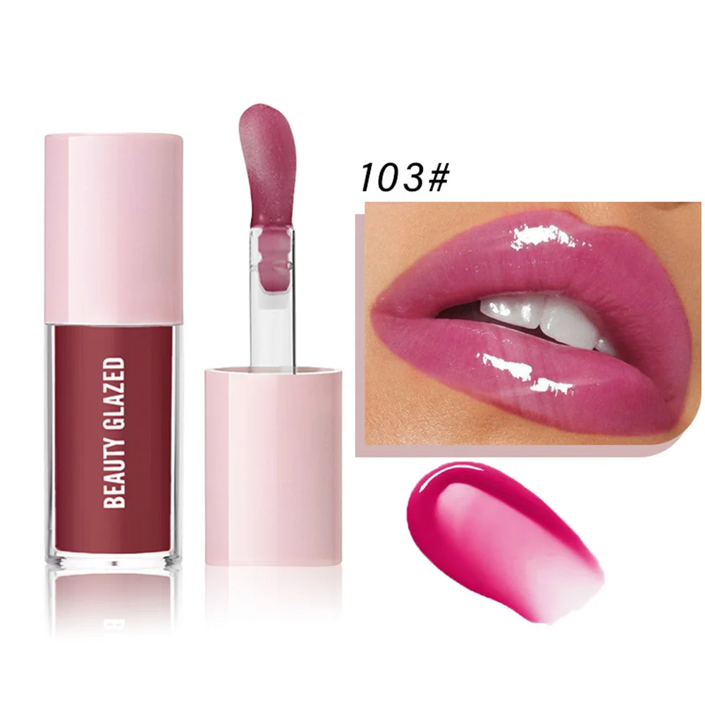 Mini óleo labial hidratante rico, à prova d'água, brilhante, hidratante, cabeça grande, bálsamo labial, duradouro, não pegajoso, natural, cuidados com os lábios, maquiagem