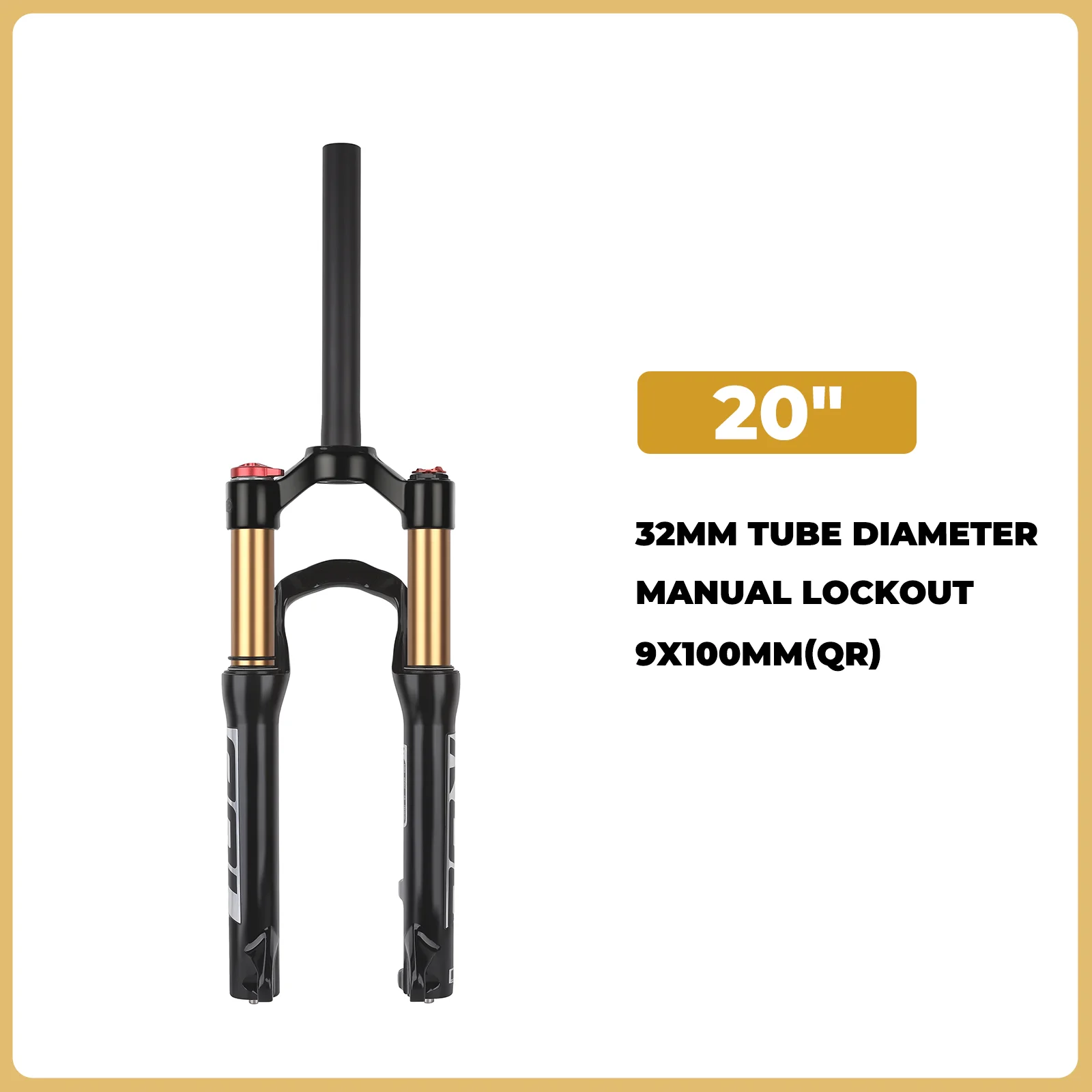 AliExpress BOLANY 20/24 Inch AIR ForkMountain Bicycle Disc Brake Straight Tube Travel 100mm MTB Air Suspension Fork Bicycle Accessoires