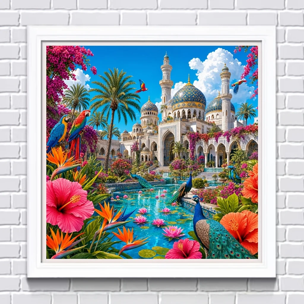 

500/1024PCS Paper Jigsaw Puzzles Tropical Dream Palace Puzzle DIY Modern Home Decor Family Interactive Gift Holiday Gifts