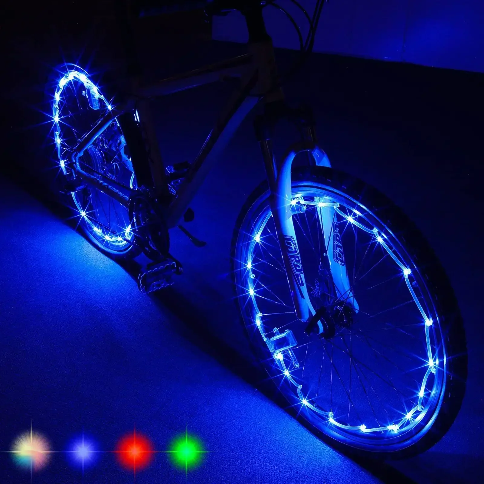 2pcs/pack LED Bike Wheel Tire Lights Ultra Bright Waterproof Bicycle Spoke Light 20pcs Bright LED Lamp 3 Modes Cycling Accessory