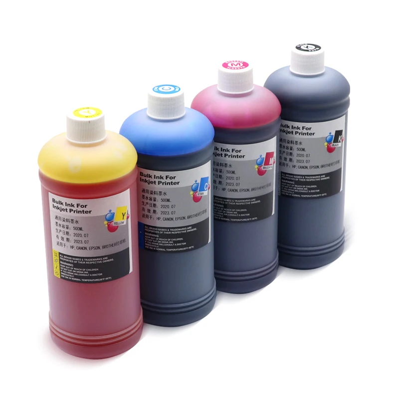 500ml Bottle Dye Ink Printer Ink Refill Kits for Brother LC123 LC223 LC65 LC75 LC3219 Ciss Tank Refill Cartridge