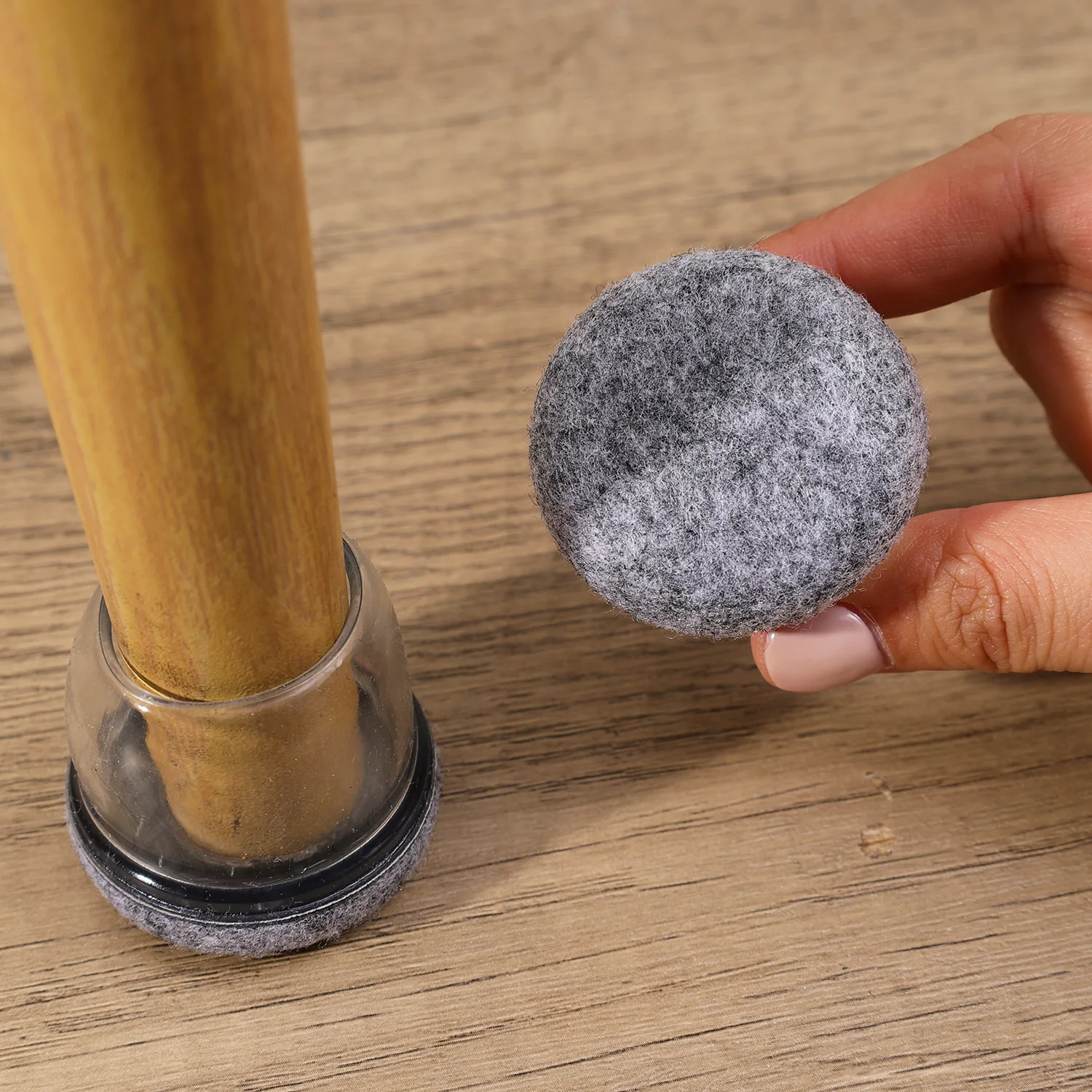 24/4 Uds. Gorros redondos para patas de silla protectores de suelo de silicona almohadillas de fieltro antideslizantes muebles nivelación cubierta de pie tapa de pata de mesa calcetines