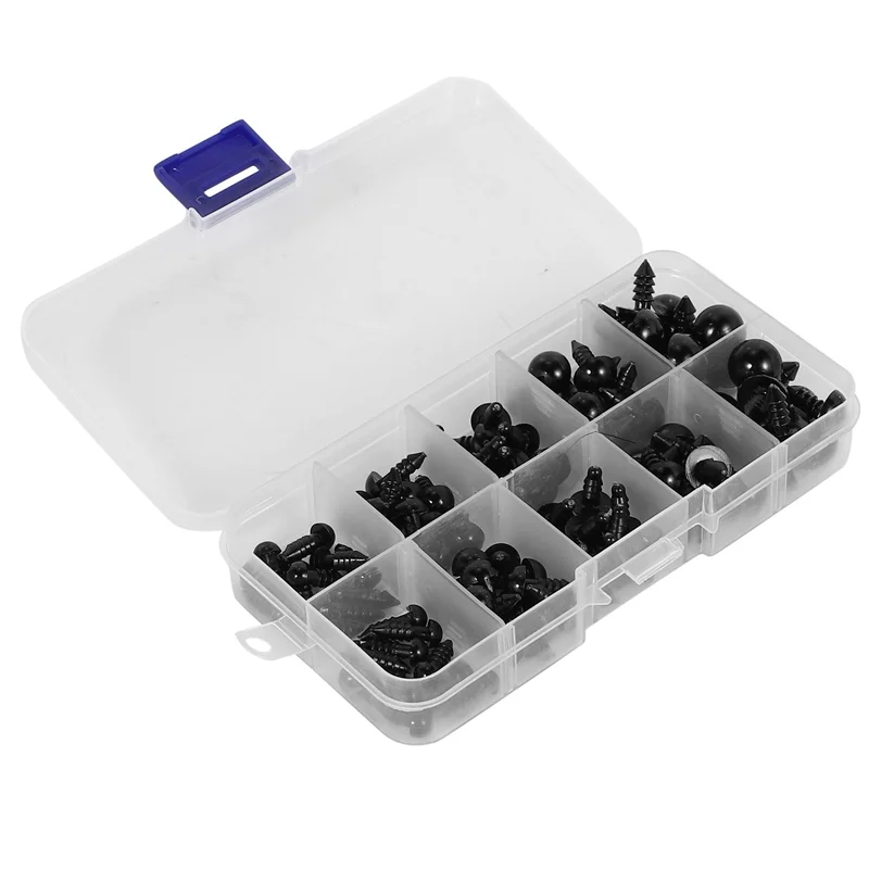 

A41I 500 шт. 6-12 мм пластиковые защитные глаза, черные защитные глаза для изготовления кукол с 500 шт. шайбой для изготовления игрушек своими руками поделки