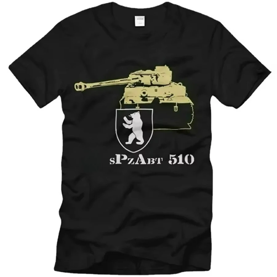 Heavy Panzer Abteilung 510 Military Crest T-Shirt. Summer Cotton Short Sleeve O-Neck Mens T Shirt New S-3XL