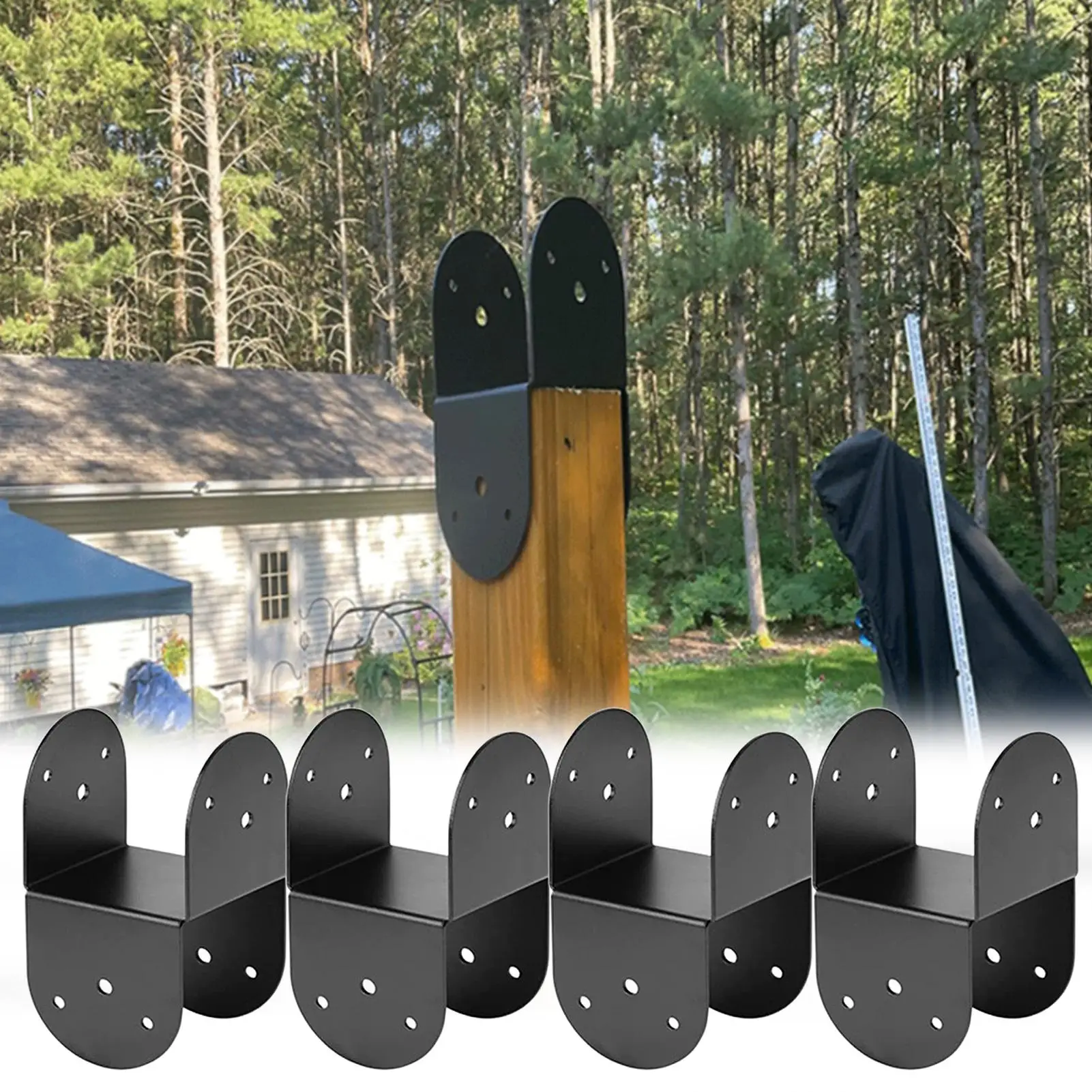 Post Top Bracket 4 Pieces Heavy Duty Metal Support Pergola Connector Brackets For 4x4 Inch Wood Post Gazebo Patio Porch Pergola