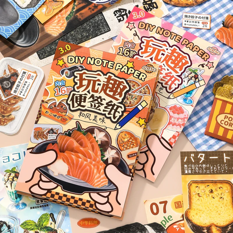 

Fun Notes Japanese style Simulated Food Styling DIY Handmade Material Paper Gourmet Dessert Notes Birthday Gift for Kid Child