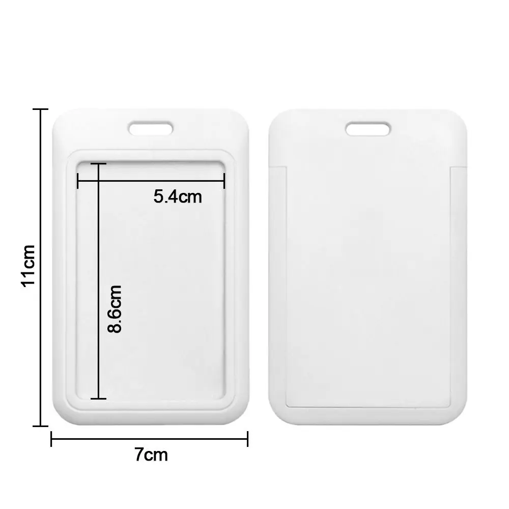 1PC Sliding Card Cover ID Name Badge Holder Pass Bus Work Card Cover Chest Pocket Students Card Holder Badge image 4