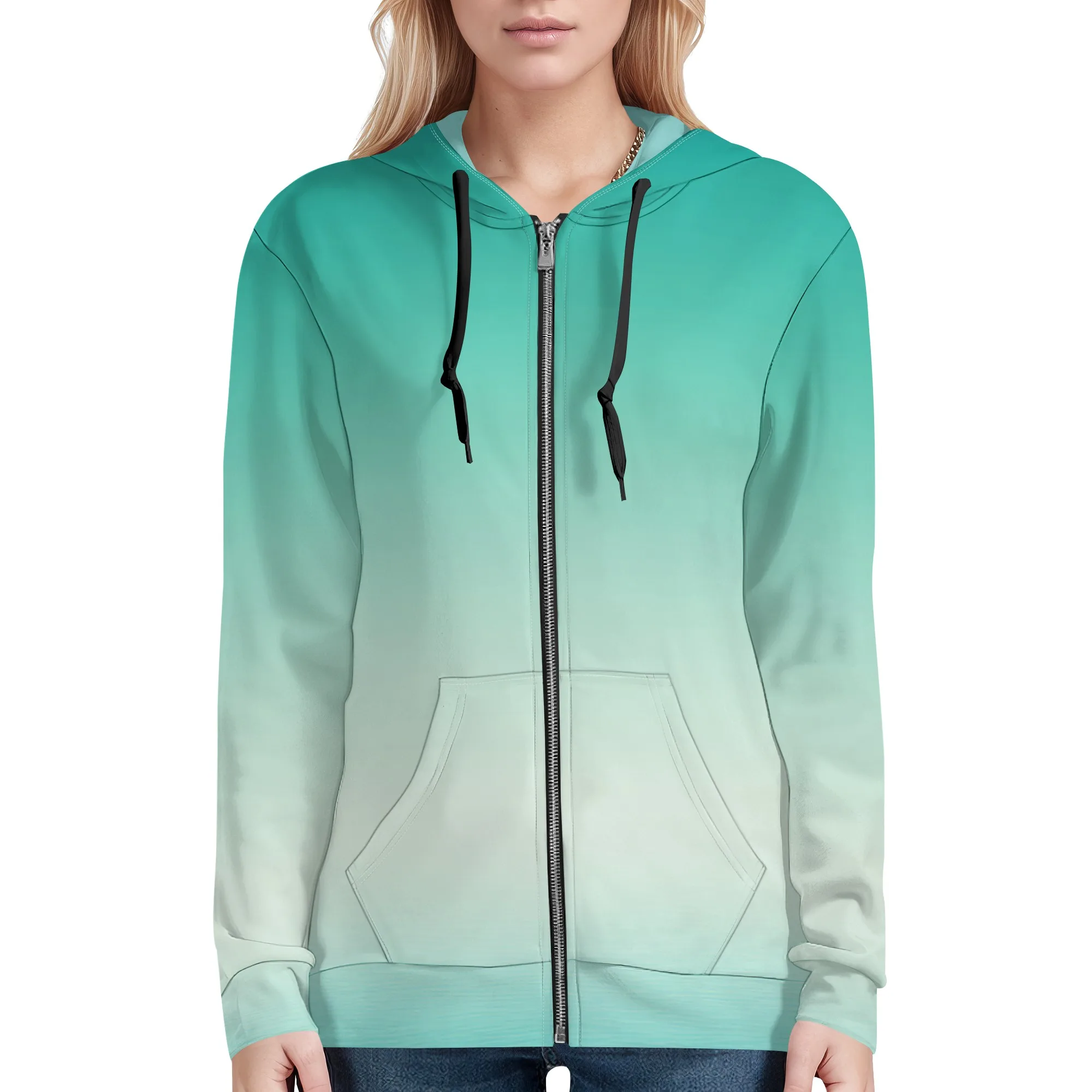 

Women's Lined Zip Up Hoodies Casual Hooded Jacket Workout Full Zip Sweatshirts Pocket Coats