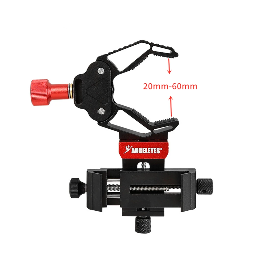 Aluminum Alloy 3-Axis Smartphone Adapter 20mm-60mm Clamp Range for Spotting Scopes, Monoculars and Binoculars