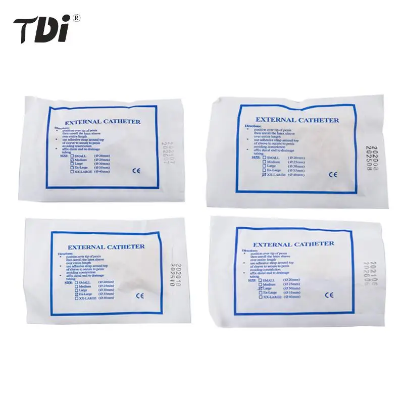 5pc/1pc 25mm/30mm/35mm/40mm Male External Catheter Single Use Disposable Urine Collector Latex Urine Bag Pick Urinal Bag