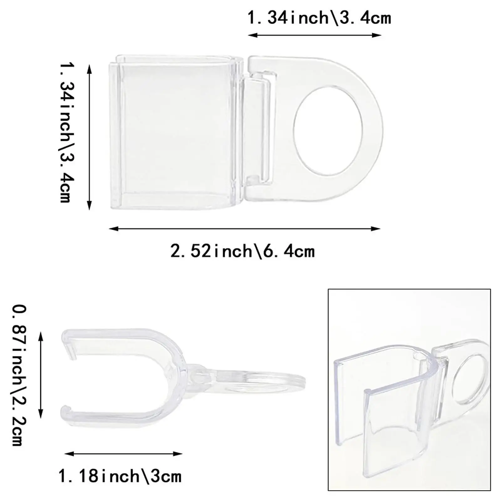 Curtain Grip Pull Blind Handle U Shaped Plastic Roller Shutter Clip Set Window Rollers for Interior Roller Curtains