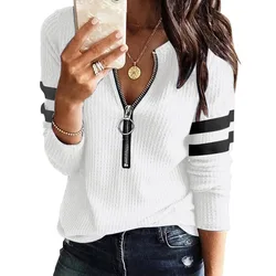 Long Sleeve Top For Women Clothing 2023 Autumn Casual Loose Knit T-Shirt Ladies Fashion Femal Clothing Y2k Tunic Shirt Blouse