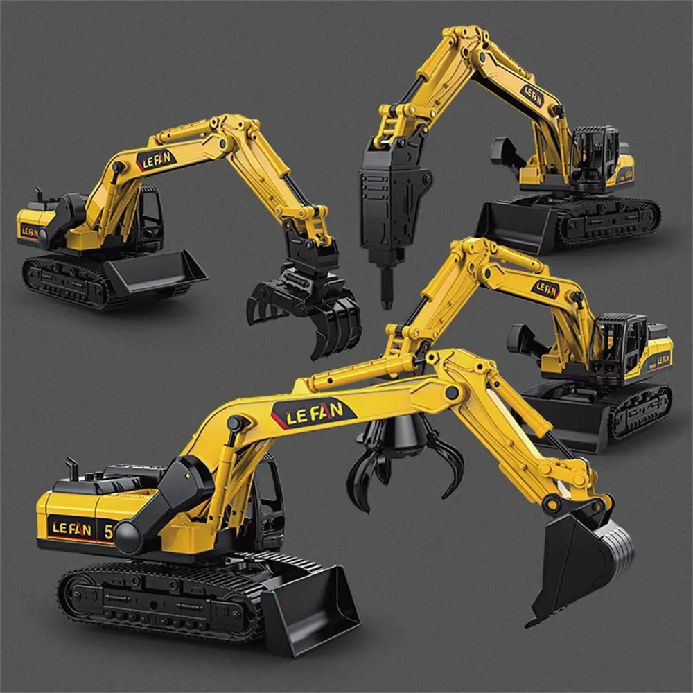 Drill Excavator Engineering Models Cars Vehicle Toy Model Toys Simulation Crane Toy Plastic Bulldozer Inertial Truck Toy