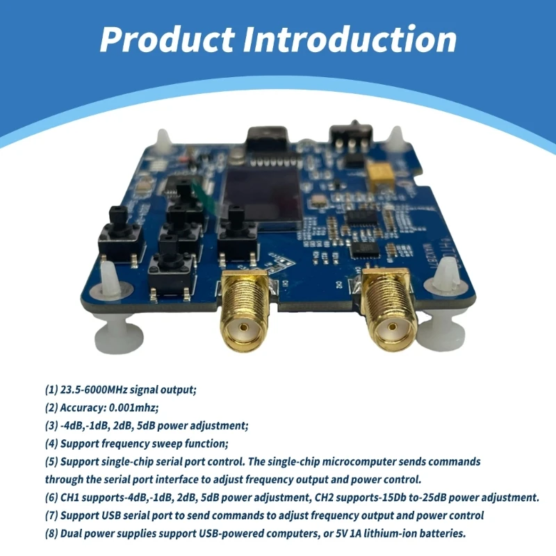 HT008 23.5-6000MHz RF Source Module ,Consists of MAX2871, Serial Control