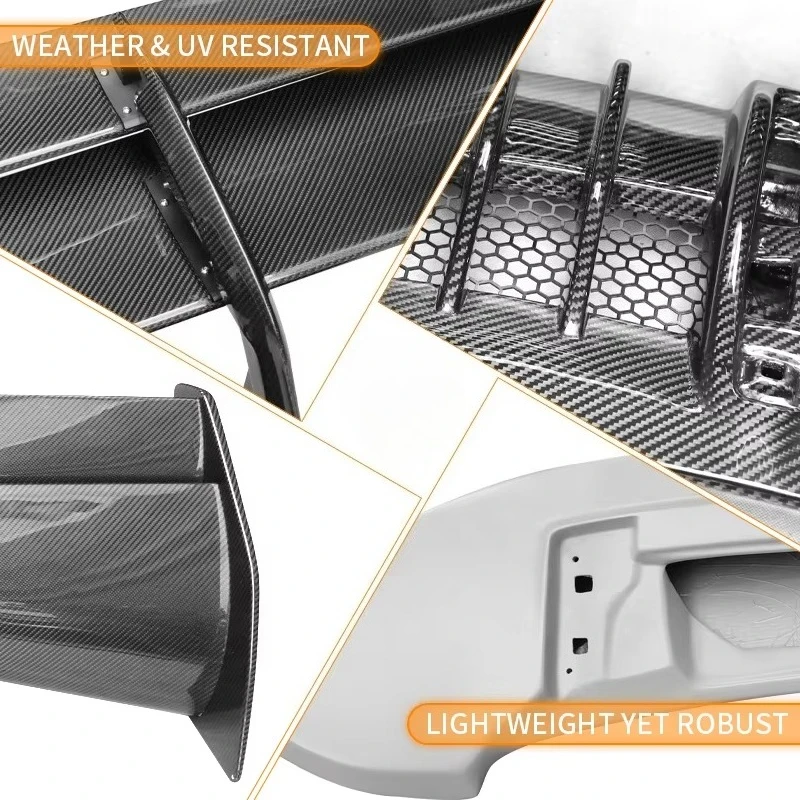 Spoiler Dry Carbon Fiber GT3RS Style Rear Trunk Wing Car Parts
