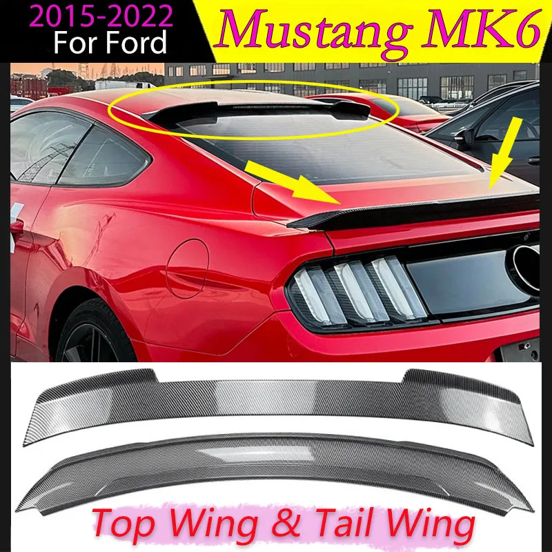 

Rear Trunk Spoiler Lip for Ford Mustang MK6 2015-2022 Car Top Wing Tail Wing Fixed Wind Spoiler Splitter Trim Body Kit Modified