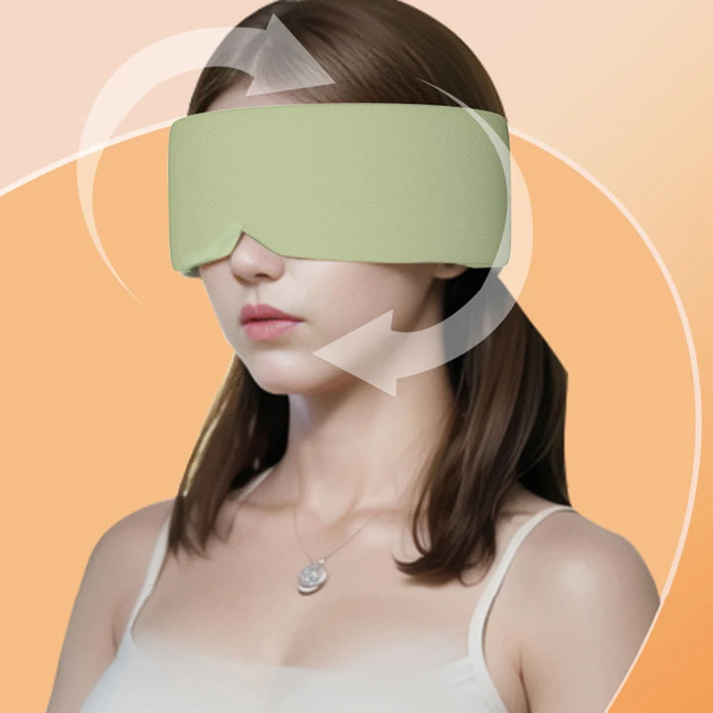 Light Blocking Eye Mask Sleep Ice Silk Breathable Zero Pressure Sensation Relieve Eye Fatigue Warm Cool Double-sided Eyeshade