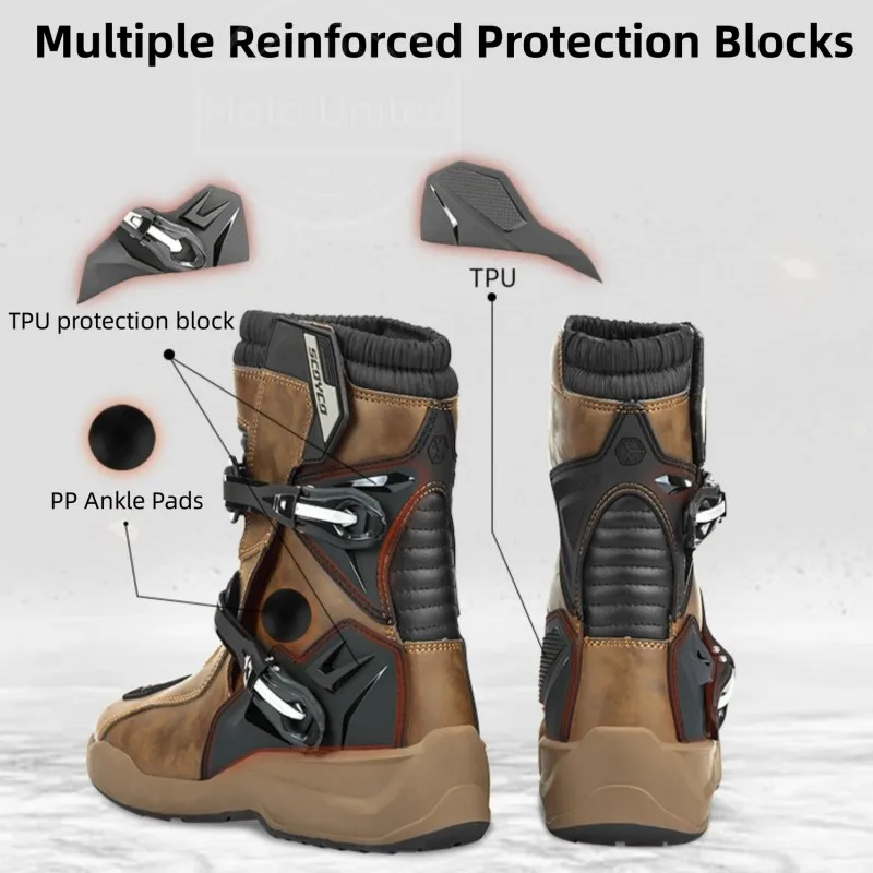 Scoyco Enduro Motorcycle Boots Man Waterproof Motorcyclist Shoes