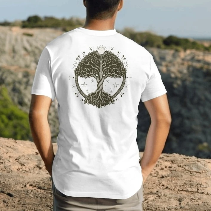 

Древо жизни Любители природы Растения Фестиваль деревьев Подарок Забавный принт Комфортная мягкая хлопковая мужская женская футболка Летняя модная повседневная футболка