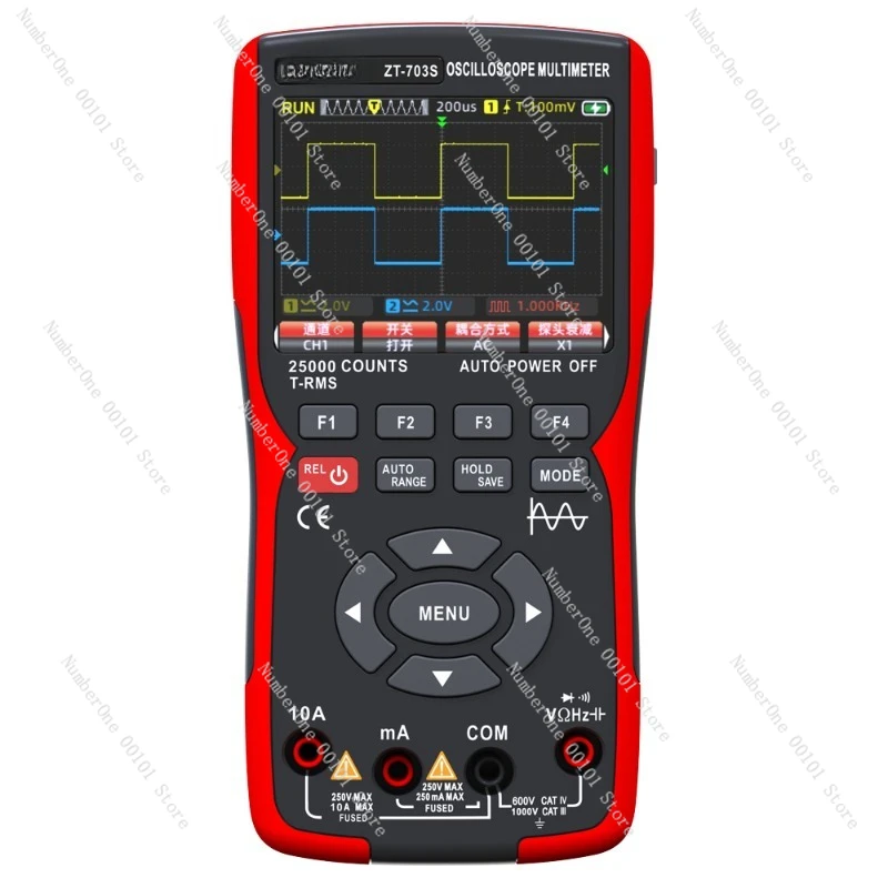 

Handheld oscilloscope multimeter ZT-703S multi-function measurement with signal generator three-in-one