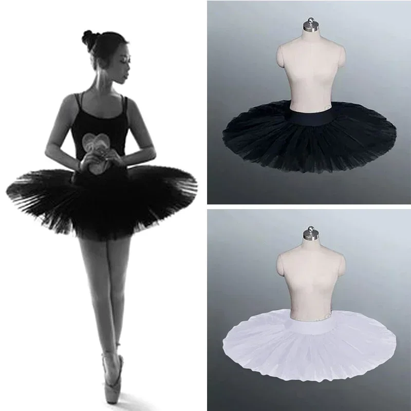 Kinderballettutu Rok Dans는 було було Kostuum Volwassen Dansbeoefenaar xxxleding Zwart Wit Rood Meerlaagse Balletrok