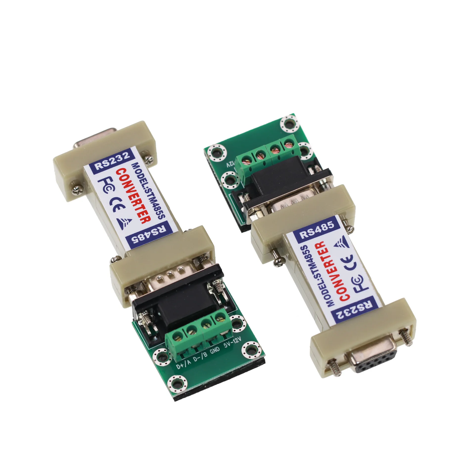 2pcs Passive RS232 to RS485 Converter Serial Port Adapter Communication Module for PLC Industrial Control