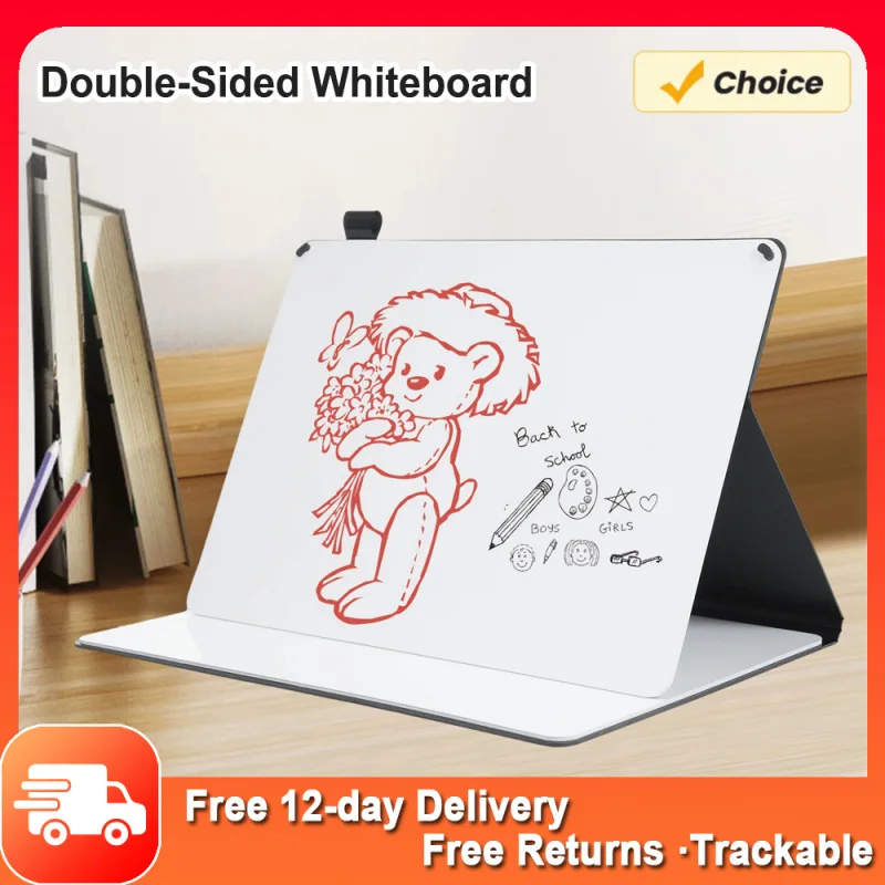 Double Sided Dry Erase Boards A5 Whiteboard Portable Writing Board with Marker & Foam Eraser For Students Home School Education