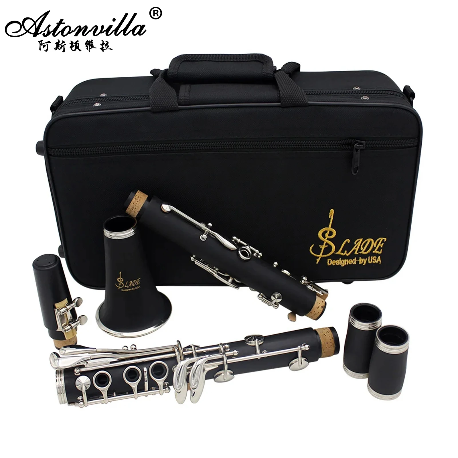 

17 Keys Clarinet Professional Bb Clarinet Barre Instrument Clarinet with Cleaning Kit Box Screwdriver Reeds Accessories