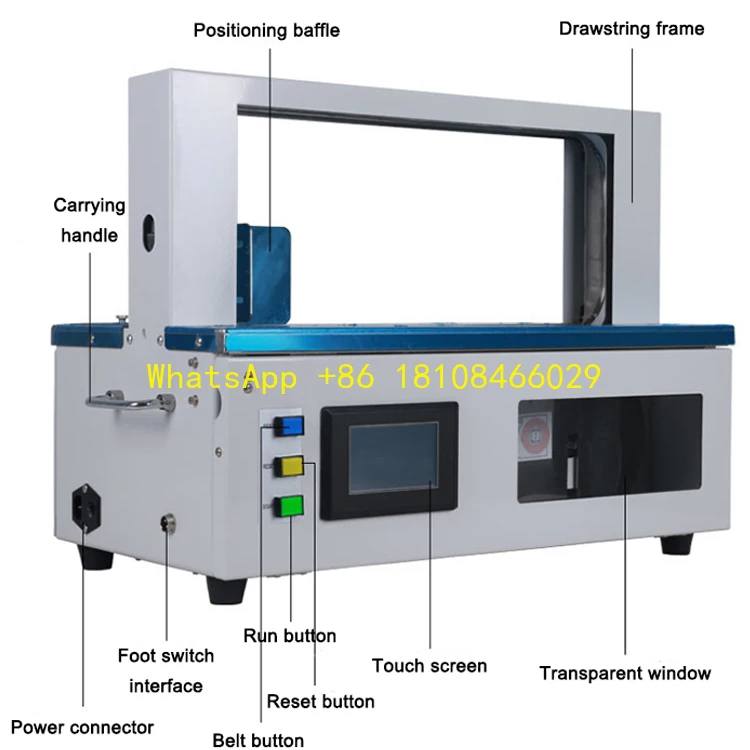

Opp Book Money Bundling Paper Tape Wrapping Green Packing Bundle Fully Automatic Strapping Machine for Table Banknote Plastic