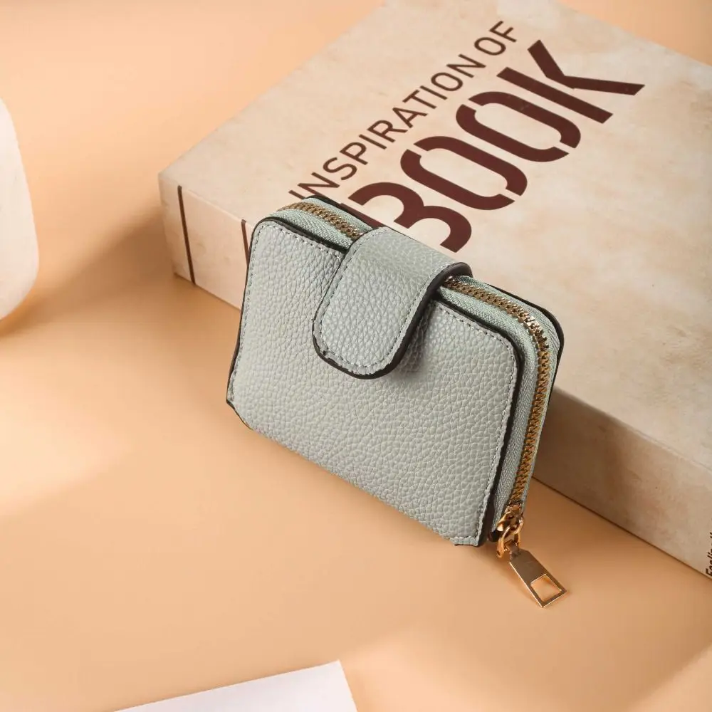 Pu レザー女性の財布ソリッドカラー盗難防止クレジットカードホルダー防水ポータブルミニコインポケットビジネス